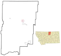 Location of Harlem, Montana