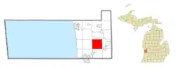 Location within Ottawa County
