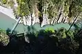 A viewing platform over the Entenloch gorge has a bird's-eye view of the old bridge