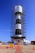 Bodie Island Light restoration work in March 2010