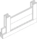 Corner post construction using plank infill