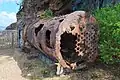 Boiler remains at copper mine site on Kawau Island