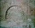 VICCIANA tile stamp. DF. STATONIE. common Roman burial ground of the freedman Satrino, station road. of Poggio Sommavilla, preserved in the Municipality of Collevecchio[35]