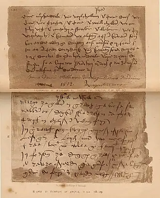 Book of the Dean of Lismore (16th century), written in Scottish Gaelic