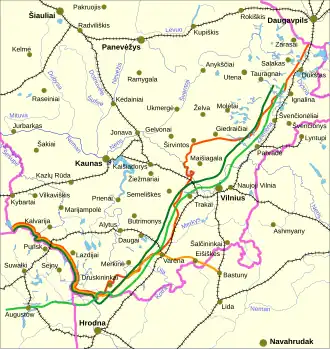 Image 49Demarcation lines between Poland and Lithuania 1919–1939 (from History of Lithuania)