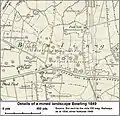 Map 3. Detail of a mined area, The Parks & Rooley . Source: 6" to 1 mile OS map.