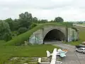 Military aircraft shelter, now re-purposed for civilian recreational aircraft