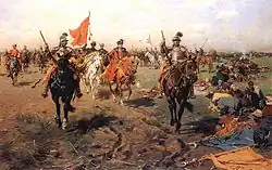 Inspection of the Trophy Banners, oil on canvas 1905