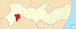 Location of Santa Maria da Boa Vista in Pernambuco