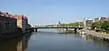 Pedestrian bridge from the Teerhof (left) to the Schlachte