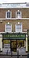 F Cooke's pie and mash shop stands at the southern entrance to Broadway Market. (January 2006)
