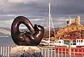 Bronze Otter at Kyleakin, by sculptor Laurence Broderick