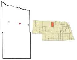 Location within Brown County and Nebraska