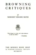 Browning Critiques (1921)