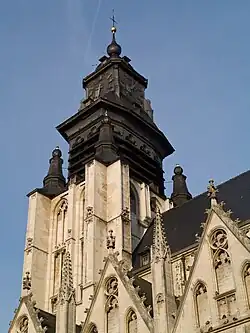 Closeup of the bell tower