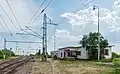 Standard gauge and broad gauge railway and broad gauge freight station in Budkovce
