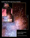 Complete image of the Gemini Observatory observation of the Kleinmann-Low nebula.