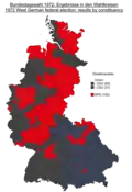 Constituency results, 1972