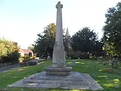 Stone cross in churchyard