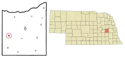 Location of Rising City, Nebraska