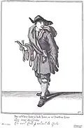 "Buy a White Line, a Iack Line, or a Cloathes Line" engraving by Marcellus Laroon from Cryes of the City of London Drawne after the Life 1687