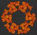 L2NNL1L2L1: Hexagonal grid, grows circularly.