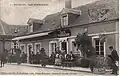 Old postcard of a Brutelles café