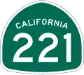 State Route 221 marker