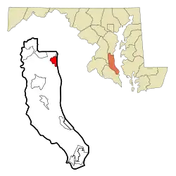 Location of Chesapeake Beach, Maryland