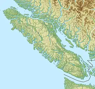 Map showing the location of MacMillan Provincial Park