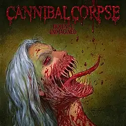 a silver-haired woman with a horrifying, toothy maw