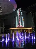 Capitol Piazza's fountain at night