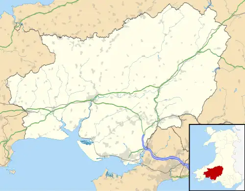 Brechfa is located in Carmarthenshire