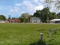 The football field at the Carmelita sports center.