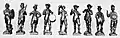 Carved figures from the staircase of Cromwell House, from the Survey of London