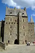 Fortified gatehouse from inside of the courtyard