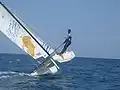 Small open catamaran
