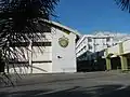 Outside the gymnasium