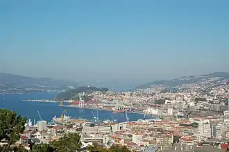 Skyline of Vigo