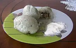 Image 102Cepelinai served with sour cream (from Culture of Lithuania)