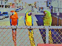 Composite artifact colors (from 320&nbsp;×&nbsp;200 palette 0)