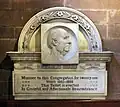 Memorial to Charles Beard, Minister of the church, in cloister, by Joseph Edgar Boehm