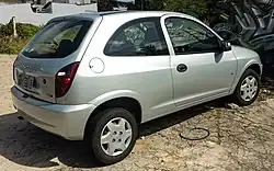 Second facelift Chevrolet Celta (rear)