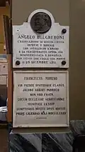 Church of the Immaculate Conception, plaque in honour of Francesco Moreno