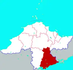 Location in Yantai