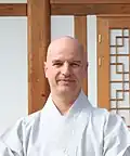Chong An Sunim, abbot of the temple