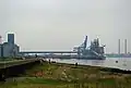 Grays Beach with the Tilbury Docks in the background