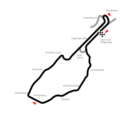 Nürburgring Südschleife, used in 1965 and 1968