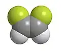 spacefill structure of Cis-1,2-difluoroethene