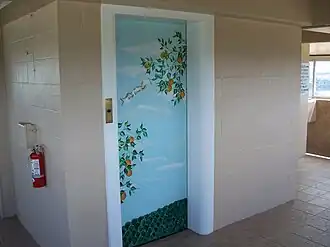 The mostly unmodernized elevator of the Citrus Tower (now modernized)